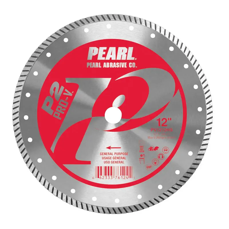 Pearl Pv1212Hs P2 Pro-V High-Speed Turbo Wet/Dry Diamond Blade – 12 Inch 1