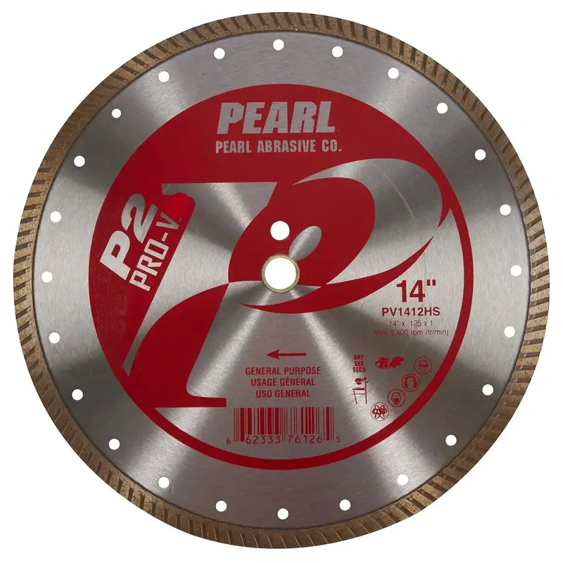 Pearl Pv1412Hs P2 Pro-V High-Speed Turbo Wet/Dry Diamond Blade – 14 Inch 1