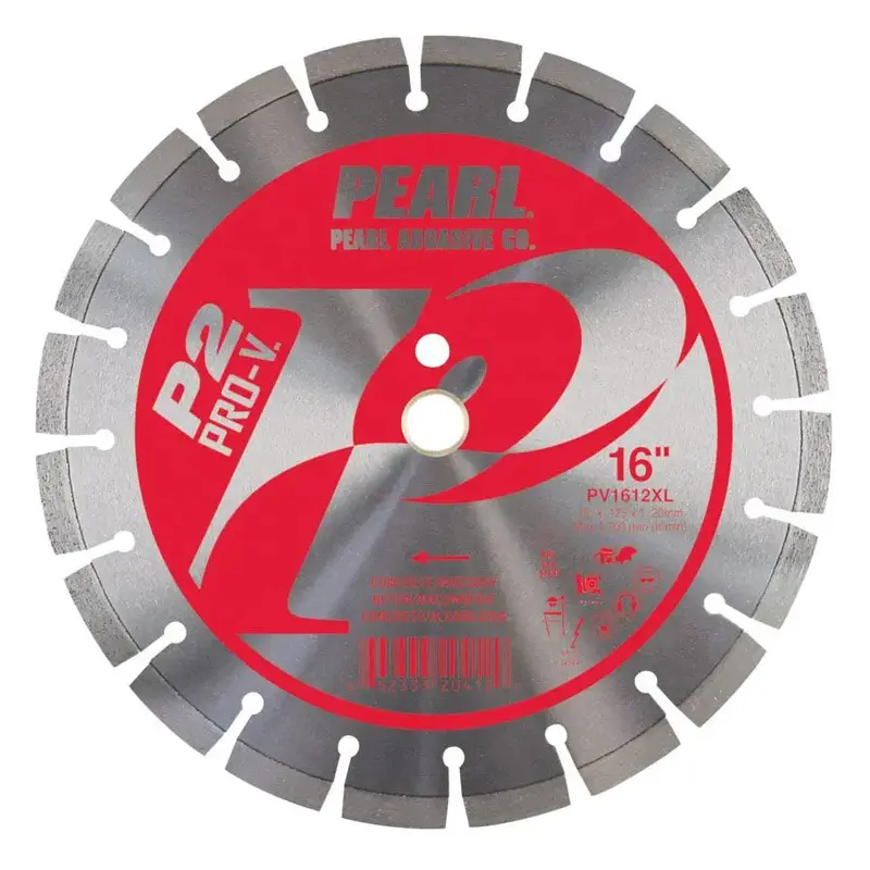 Pearl Pv1612Xl 16" X 0.125" X 1" Segmented Diamond Blade — 20Mm Arbor 1