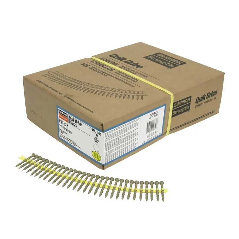 Quik Drive Dsvt2S #10 X 2-Inch Tan Quikguard Deck Screws With T25 Drive – 1,500 Per Box 2