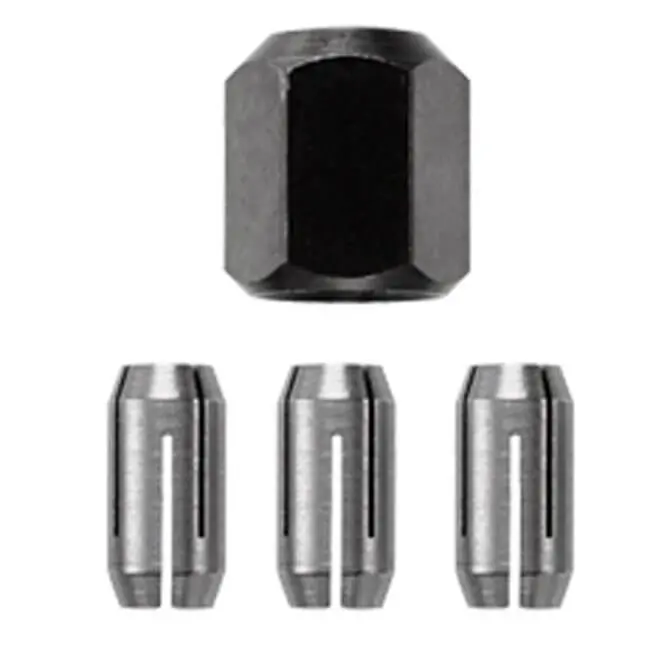 Rotozip Multi-Size Collet And Nut Kit (1/8", 5/32", 1/4") 1