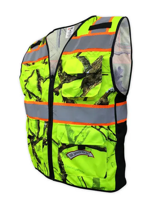 Safetyshirtz Backwoods Camo Class 2 Reflective Safety Vest 1