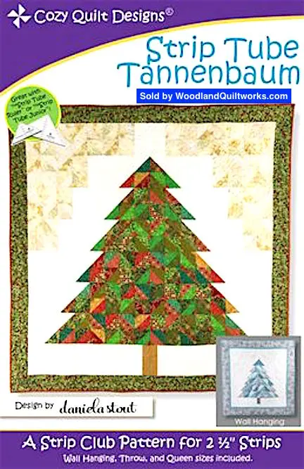 Strip Tube Tannenbaum Holiday Quilt Pattern By Daniela Stout 1