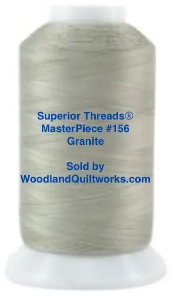 Superior Threads Masterpiece #156 Granite Cotton Thread – 2,500-Yard Cone, 50/3-Ply 1