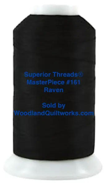 Superior Threads Masterpiece #161 Raven Cotton Thread – 2,500-Yard Cone, 50/3-Ply 1