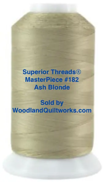 Superior Threads Masterpiece #182 Ash Blonde Cotton Thread – 2,500-Yard Cone, 50/3-Ply 1