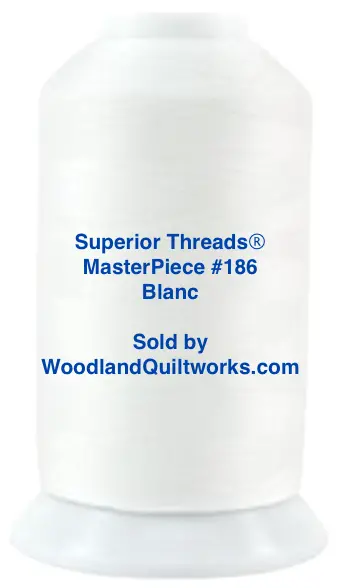 Superior Threads Masterpiece #186 Blanc Cotton Thread – 2,500-Yard Cone, 50/3-Ply 1