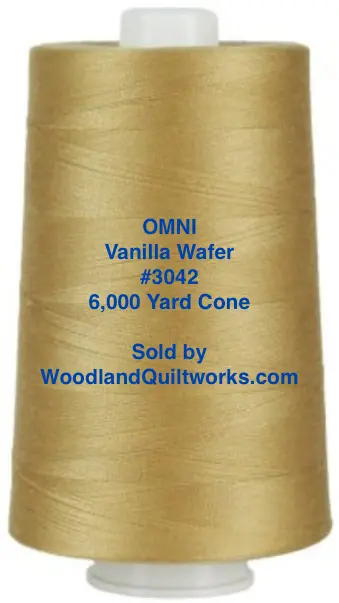 Superior Threads Omni #3042 Vanilla Wafer – 6,000-Yard Cone 1