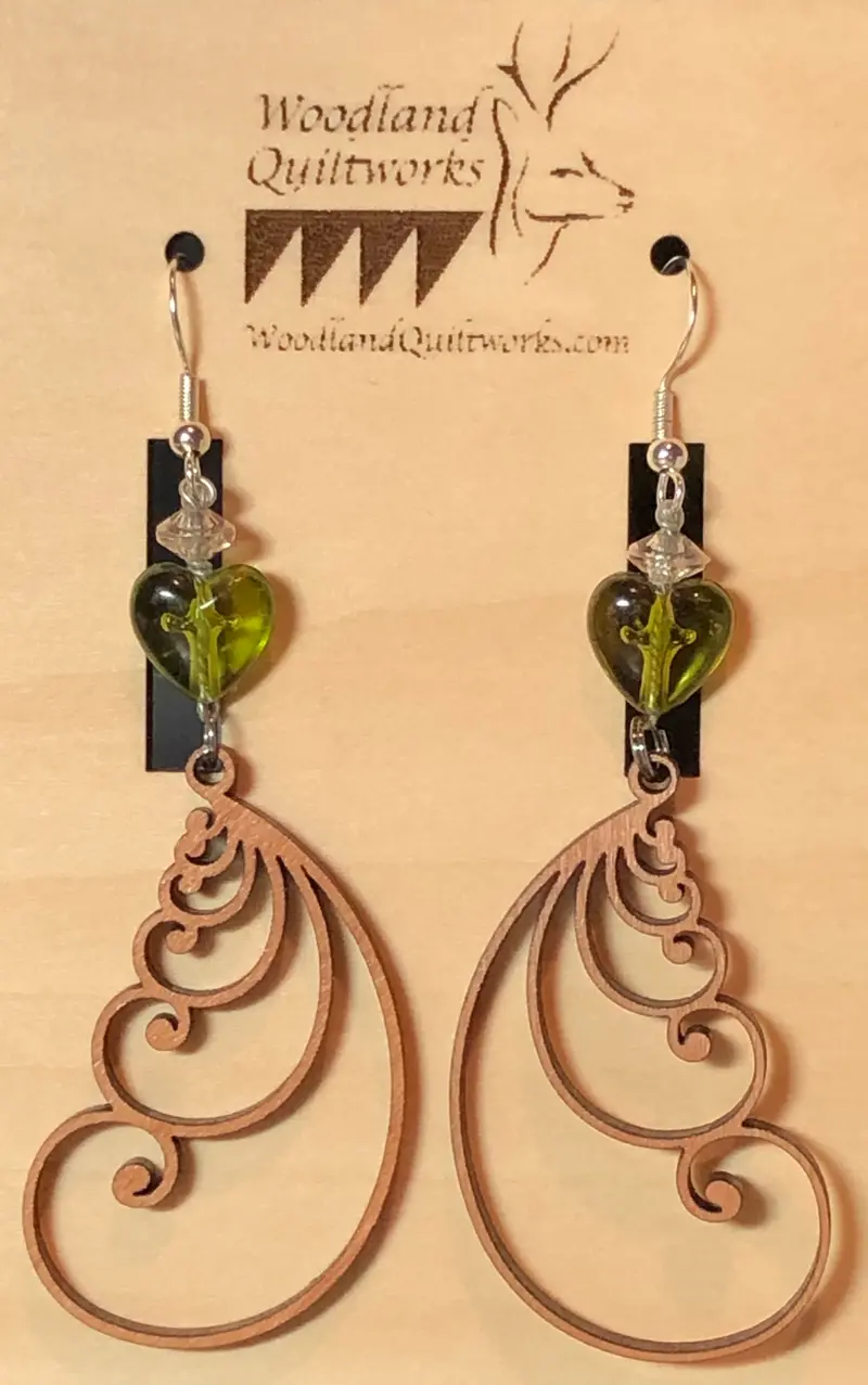 Textured Feather Dangle Earrings – Style 20-10011 1