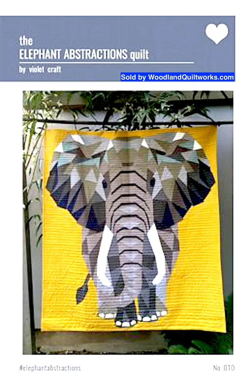 The Elephant Abstractions Quilt Pattern — Artistic Appliqué Design By Violet Craft 1