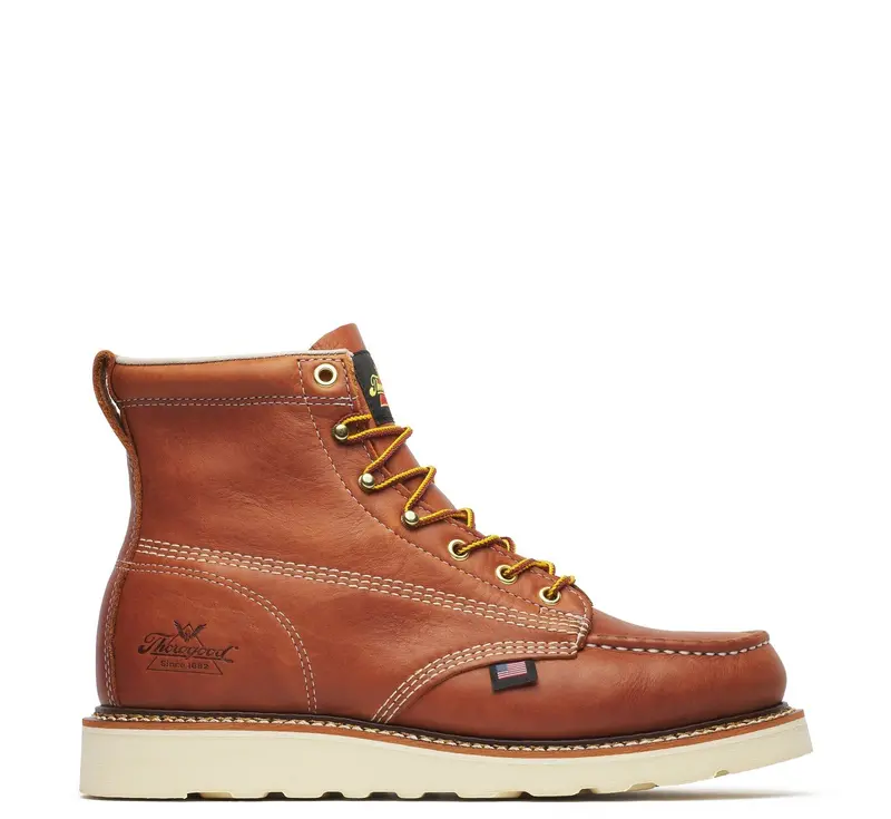 Thorogood American Heritage Maxwear Wedge 6-Inch Soft-Toe Boot – Brown 1