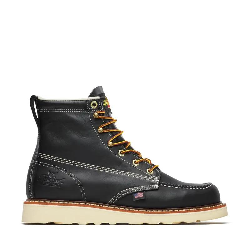 Thorogood American Heritage Maxwear Wedge 6-Inch Soft-Toe Work Boot – Black 1