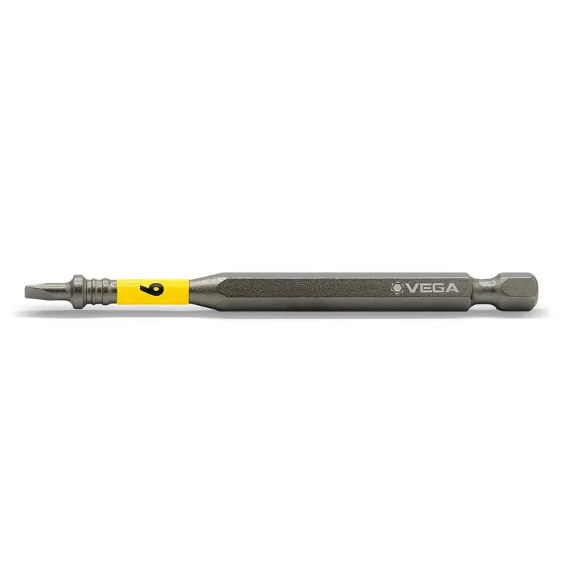 Vega T190F06A Slotted Flathead 6–8 Gauge Power Bit – 3.5-Inch Length 1