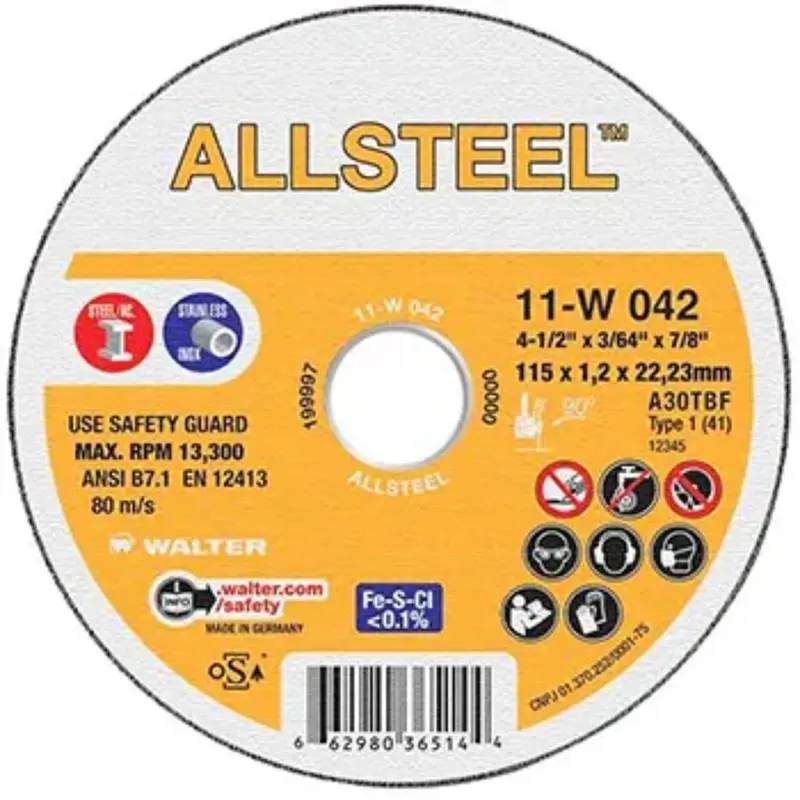 Walter Allsteel 4.5-Inch Cutting Wheel – Compact Angle Grinder Disc 1