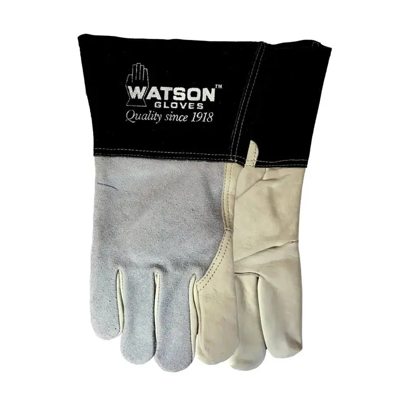 Watson Fabulous Fabricator Welding Gloves – Split Cowhide Leather With Flextime Comfort For Arc Welding 1