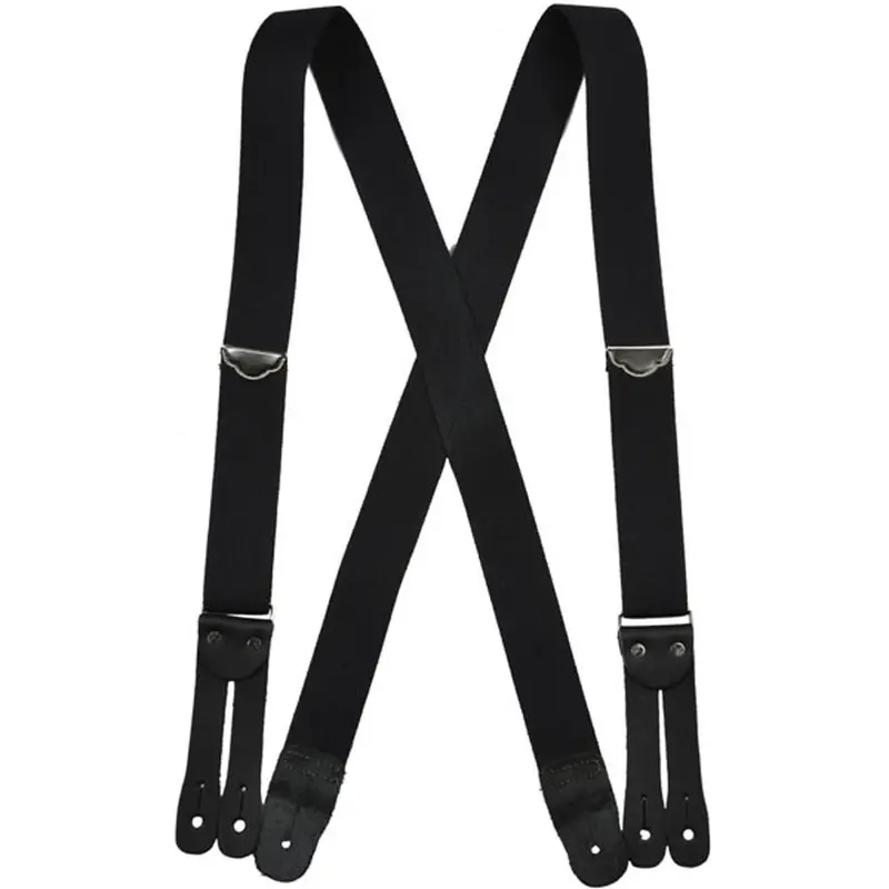 Welch 1.5-Inch X-Back Leather Suspenders With Lef Style 2