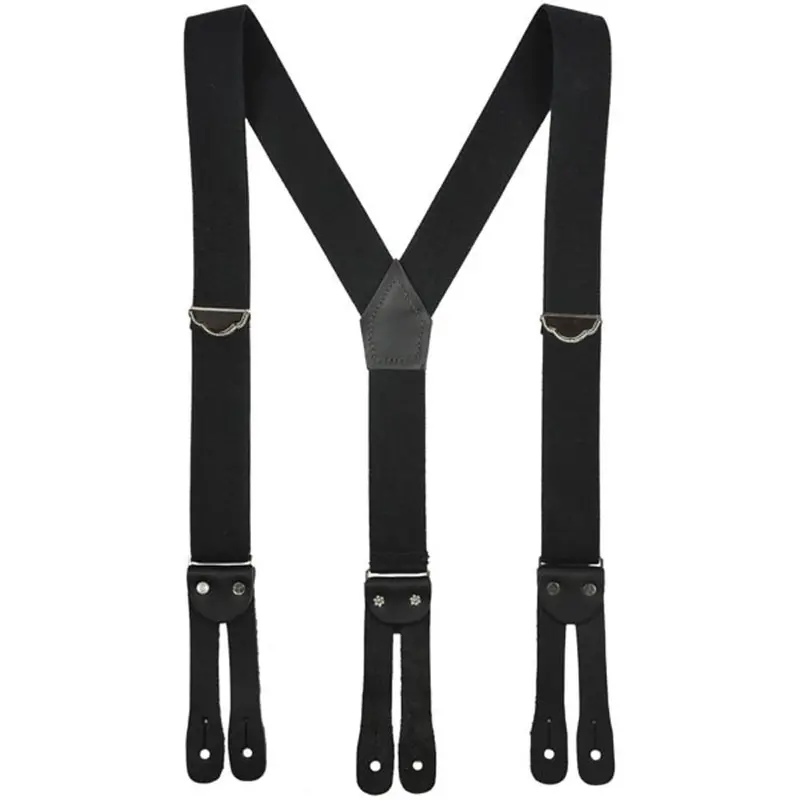 Welch 1.5-Inch Y-Back Leather Suspenders With Lefy Design 1