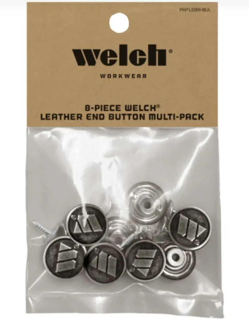 Welch 8-Piece Set Of Leather End Logger Buttons 1
