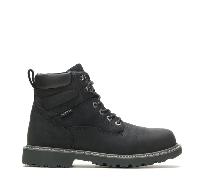 Wolverine Floorhand Men'S 6-Inch Black Waterproof Steel-Toe Work Boot 1