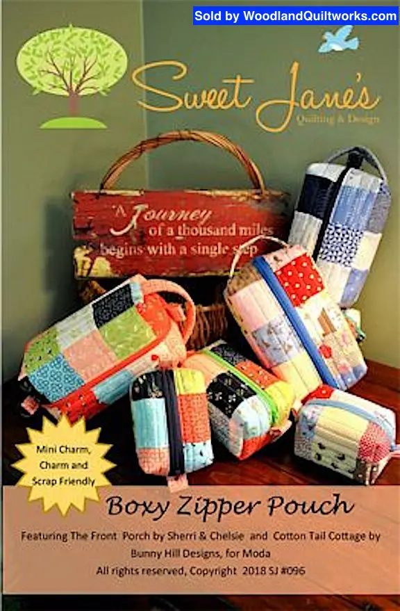 Zippered Box Pouch Sewing Pattern 1