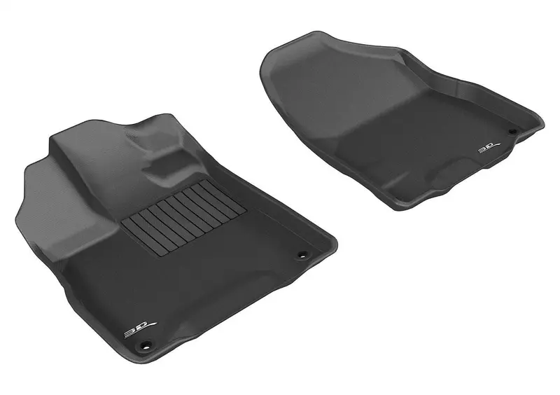 3D Maxpider L1Ac00611509 Kagu Black Floor Mat Set (2-Piece, Front) 1