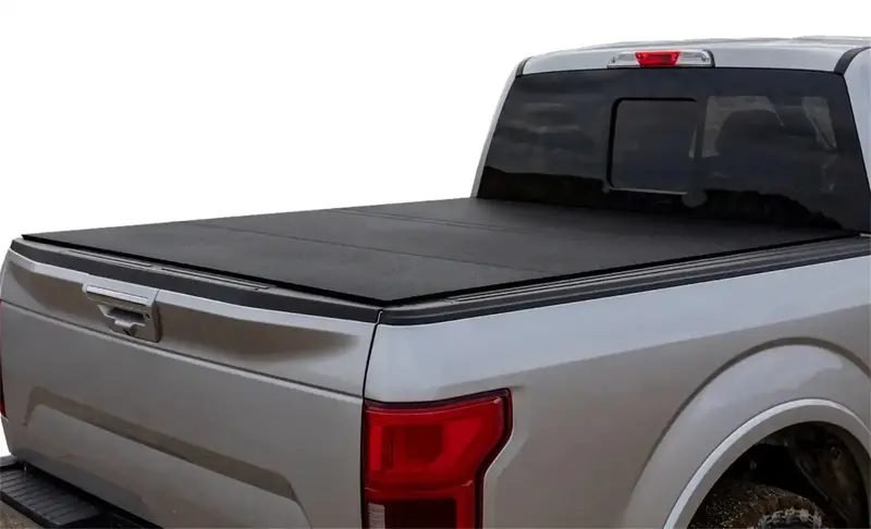 Access Lomax Tri-Fold Hard Tonneau Cover – Black Urethane Finish With Split-Rail Design 1
