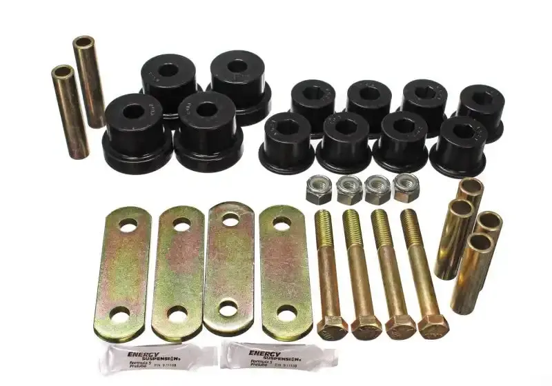 Energy Suspension 67–81 Camaro Shackle Kit – Heavy-Duty Black Polyurethane Rear Mount Set With Hardware 1