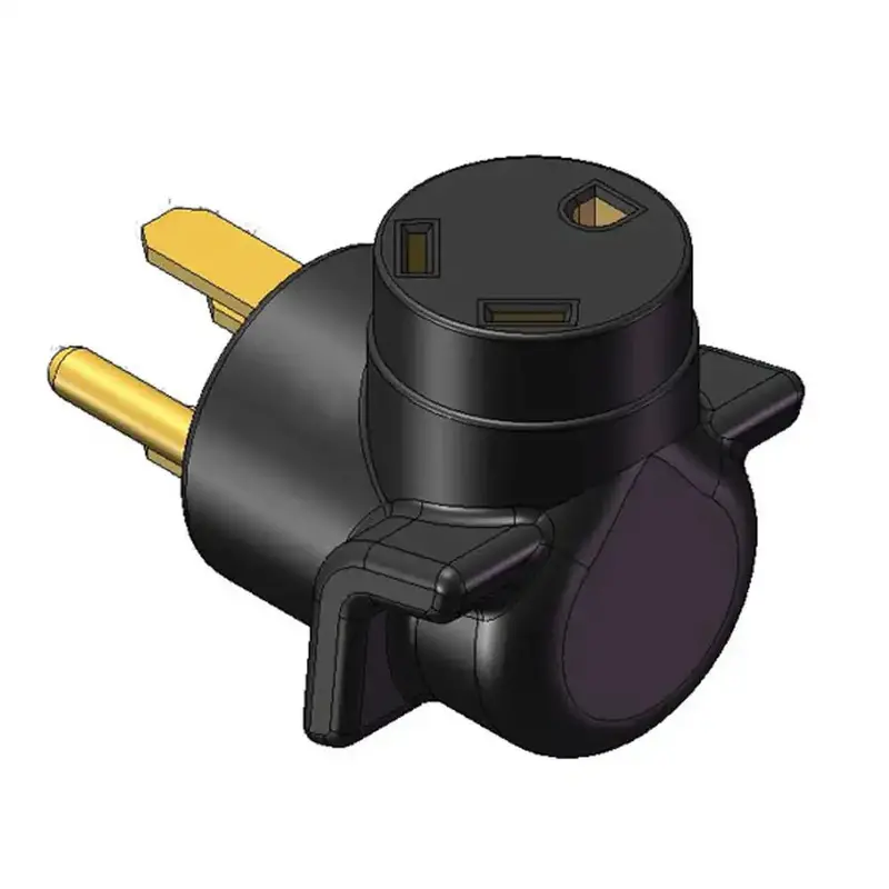 Heavy-Duty 50/30-Amp Molded Rv Power Adapter 1